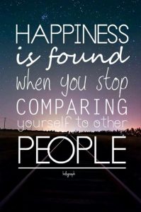 happiness not comparing